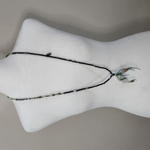 Nwot Johnny Was Silk & Beaded Necklace